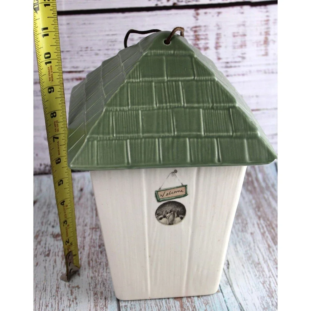 Vintage Pfaltzgraff Naturewood Birdhouse Wall Pocket Planter Made in USA